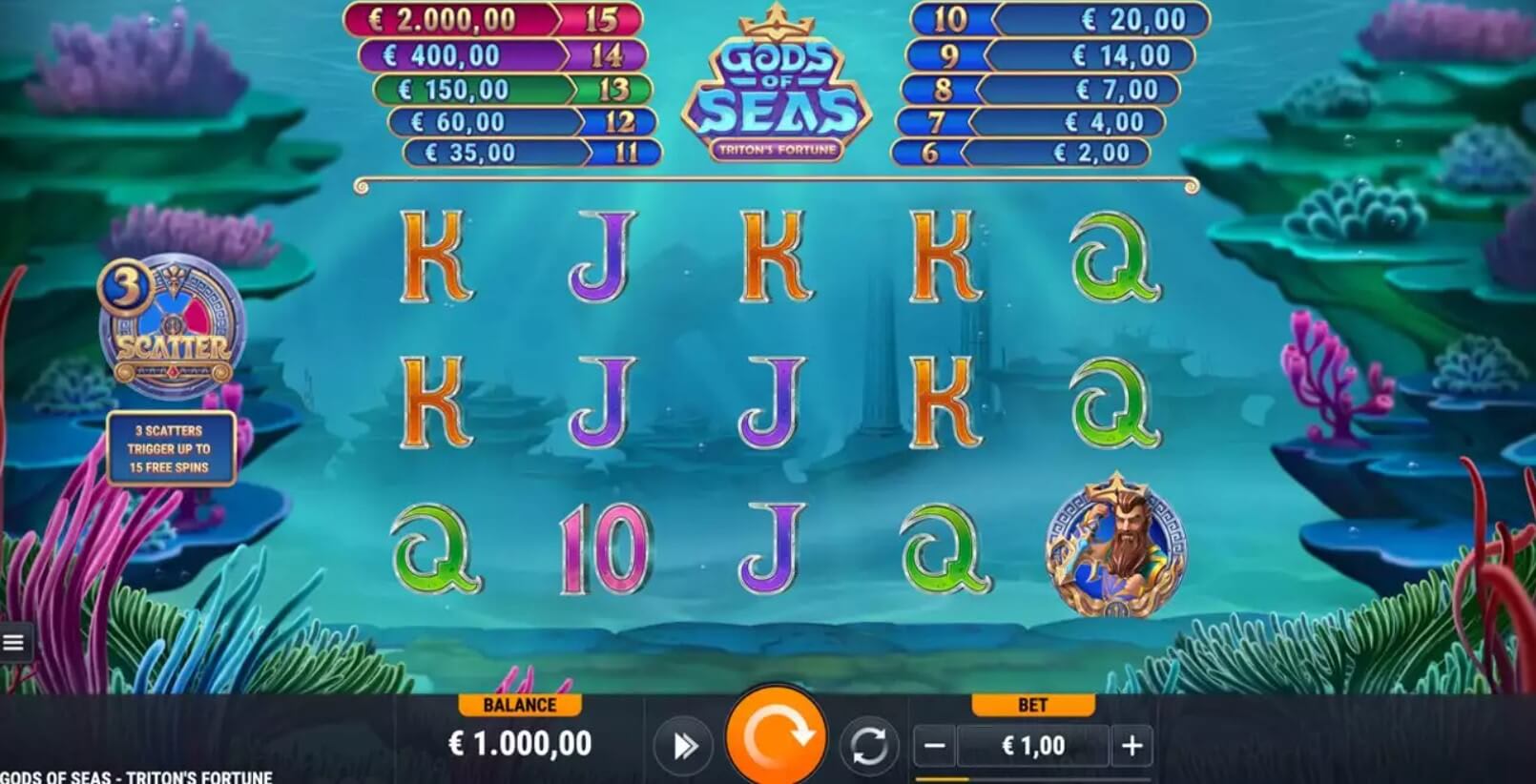 Gods of Seas Tritons Fortune Slot Gameplay